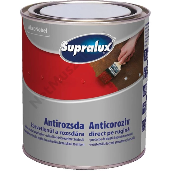 Supralux Antirozsda fekete RAL 9005 0,75l