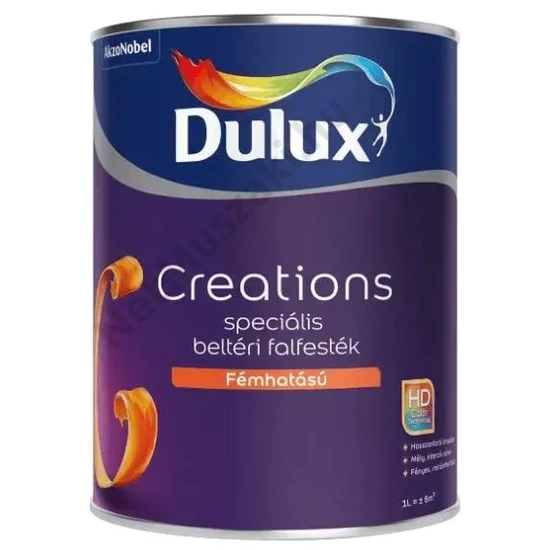 DULUX CREATIONS - FÉMHATÁSÚ FALFESTÉK - EZÜST SZIKRA 1L